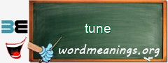 WordMeaning blackboard for tune